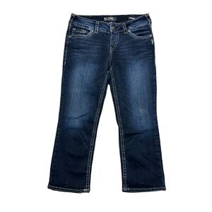 Silver Jeans Dark Blue Capris